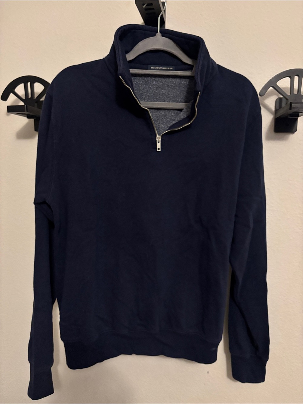 Brandy Melville Navy Half-Zip Sweatershirt